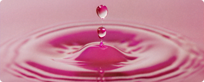 macro shot of a pink drip